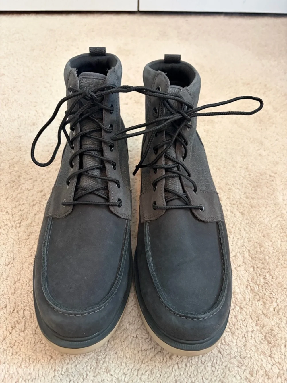 Sorel Carson Moc Waterproof Boots Mens Size 11.5 Charcoal Gray‎ NM4763-048
